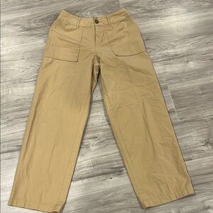 Who What Wear Tan Trousers Relaxed Fit Cotton